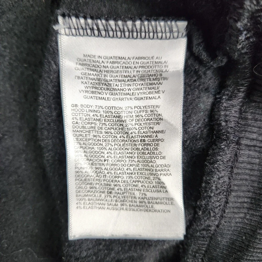 The North Face Hoodie Mens XXL Black Half Dome Logo Pullover Fleece Sweatshirt‎